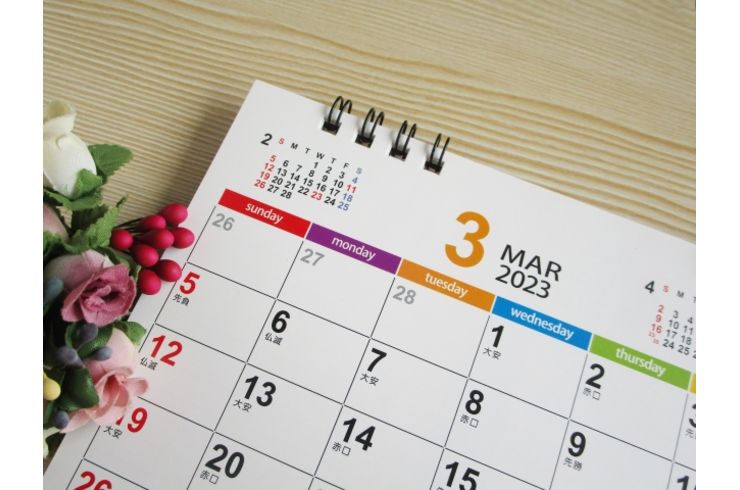 2025年3月のカレンダー